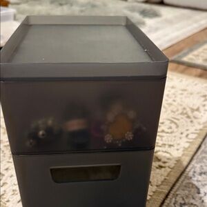 Gray Storage Boxes stackable